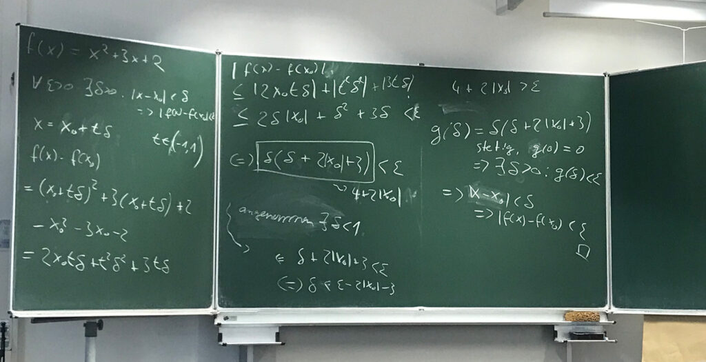 Mathematik Tafelbild