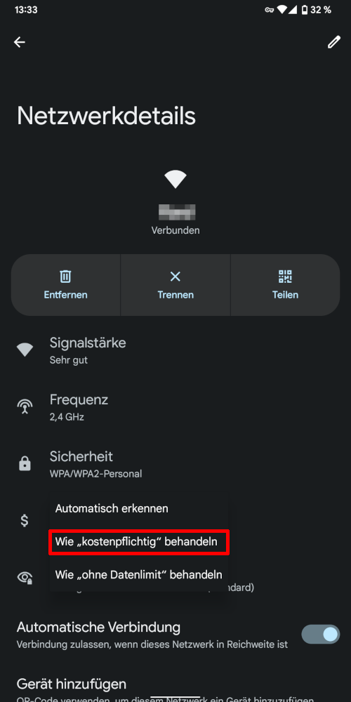 Screenshot: Netzwerknutzung
