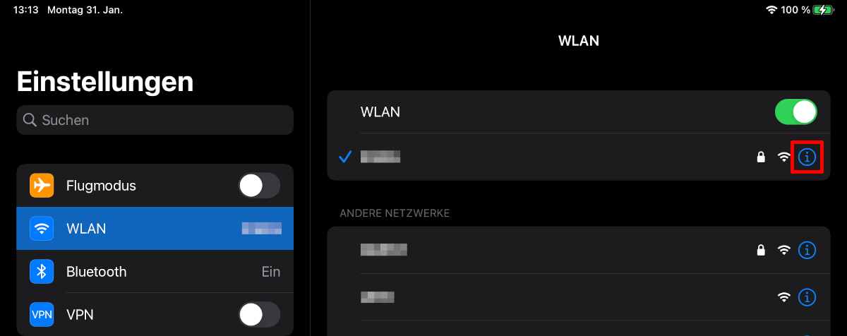 Screenshot: Einstellungen