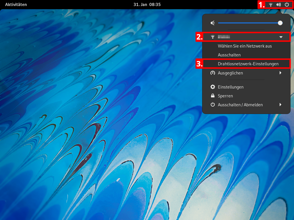 Screenshot: Schnelleinstellungen
