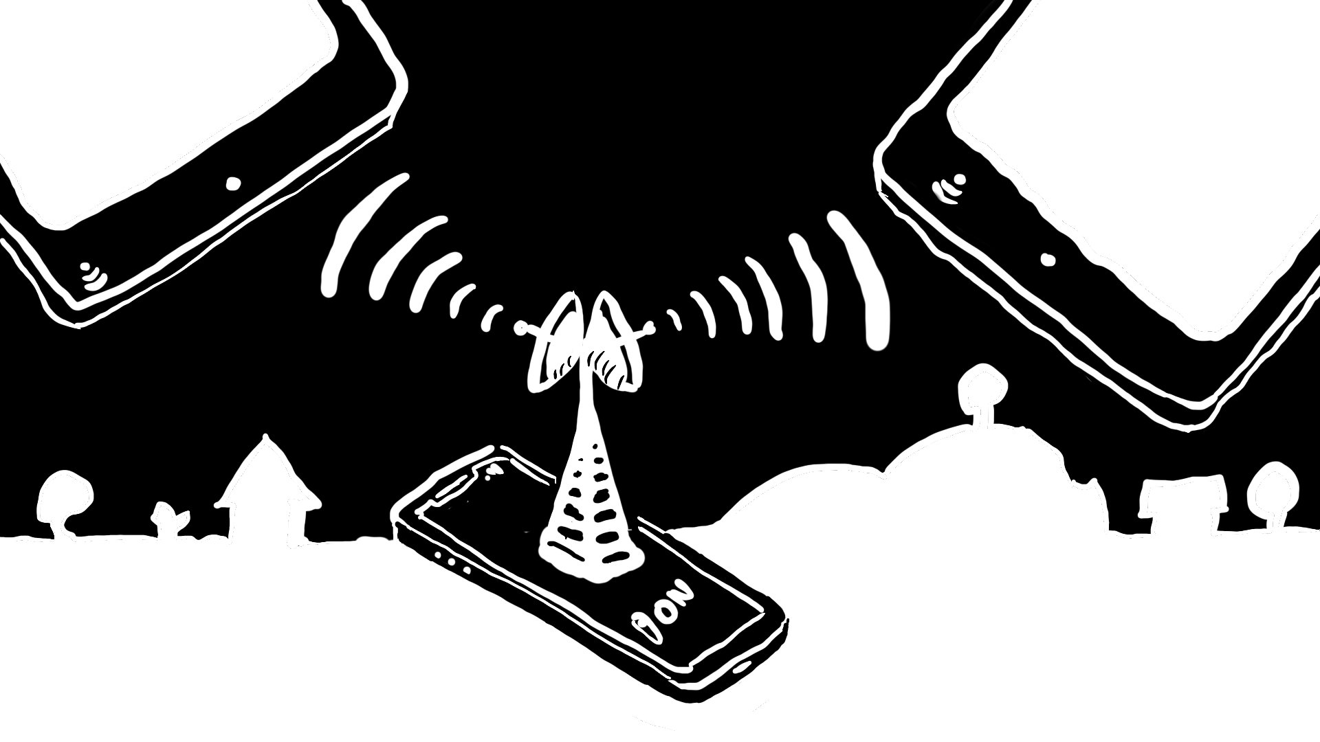 Titelbild Smartphone funkt an zwei andere Geräte