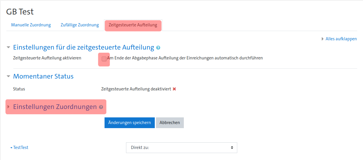 Zeitgesteuerte Aufteilung