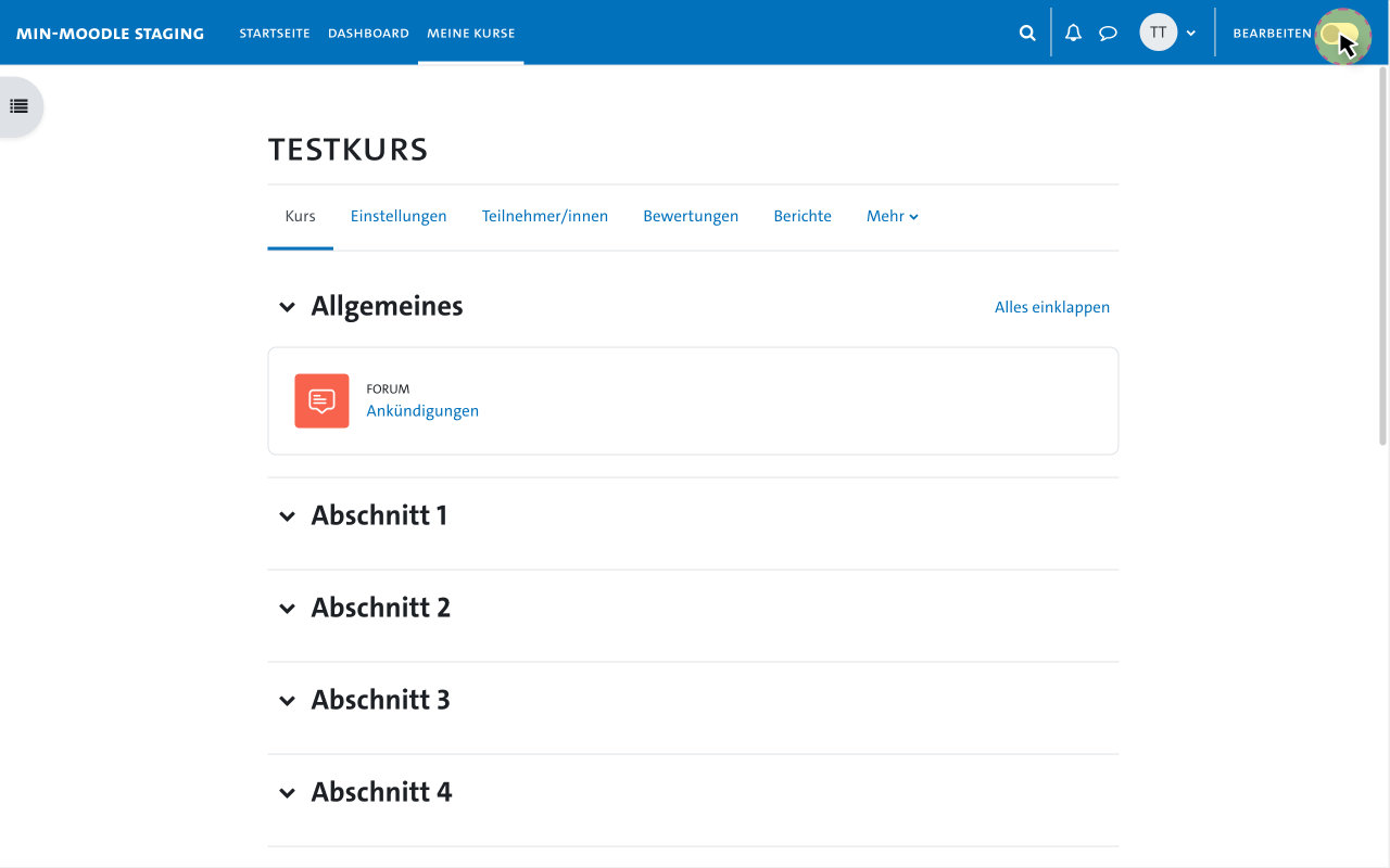 Inhalte für Gruppen - Inhalte für einzelne Gruppen freigeben in MIN-Moodle 1
