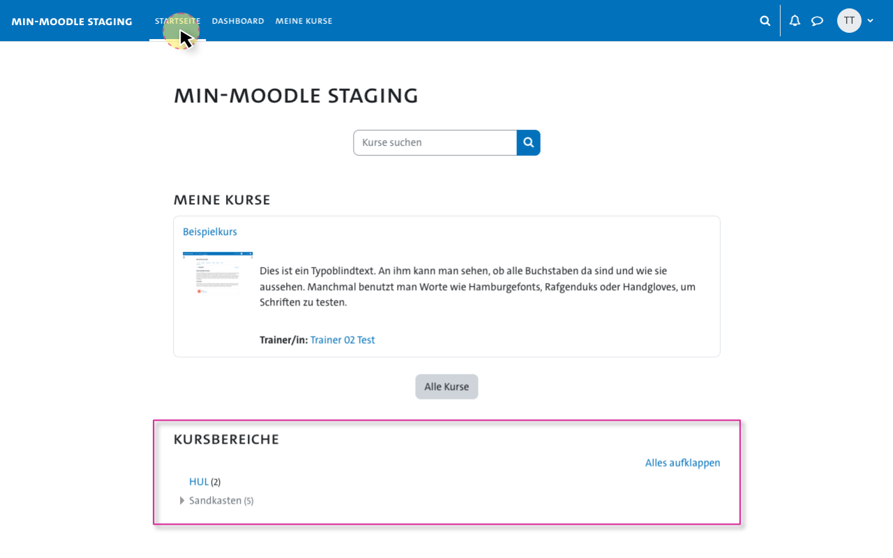 Kurs erstellen in MIN-Moodle
