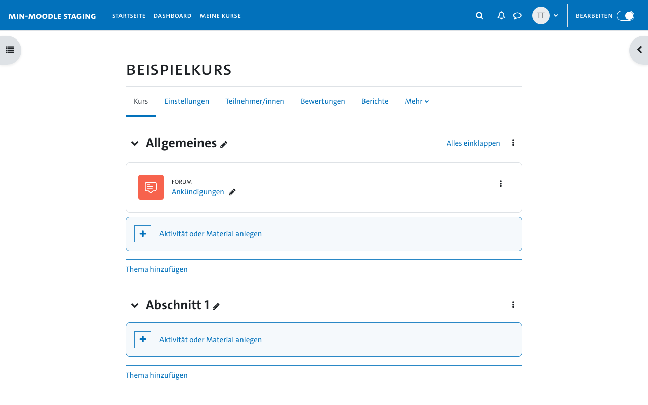 L2GO einbinden - Moodle HTML Editor