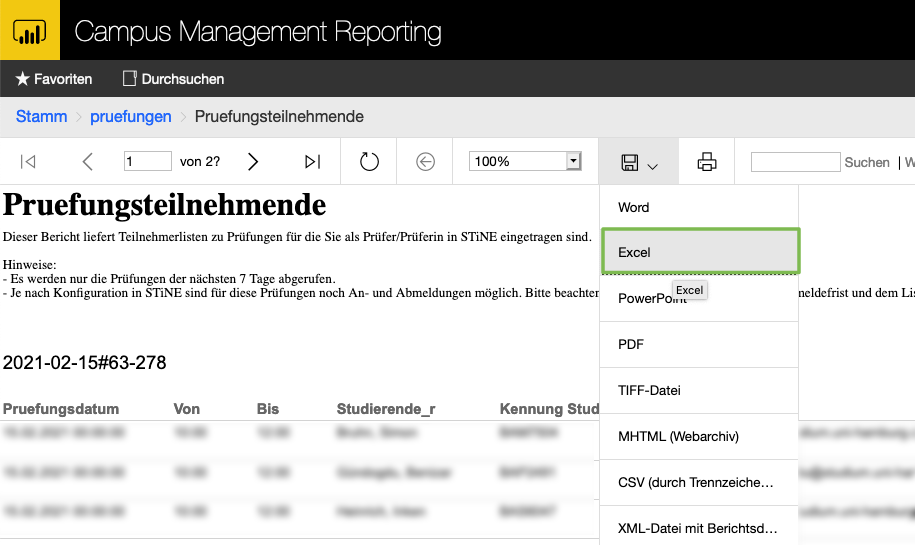 Abb.5: Download einer Excel-Tabelle.