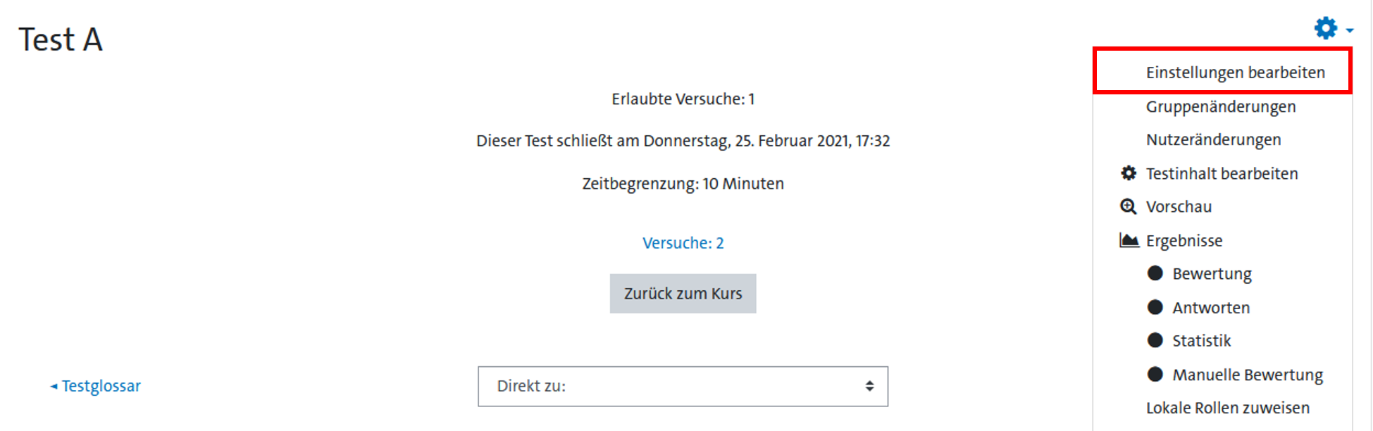 Abb.1: Einstellungen bearbeiten