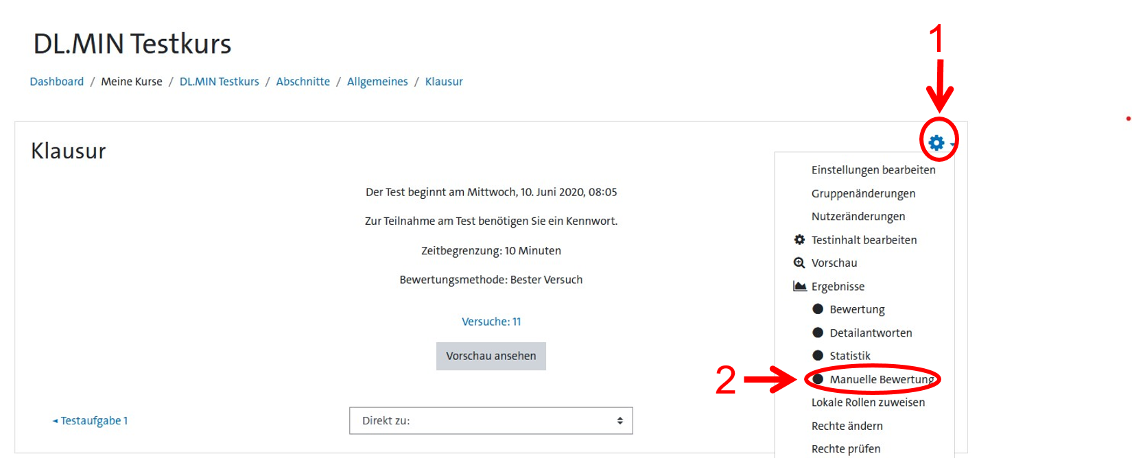 Manuelle Bewertung