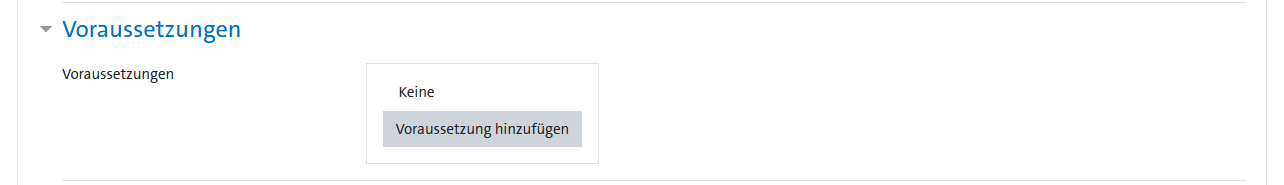 Voraussetzungen