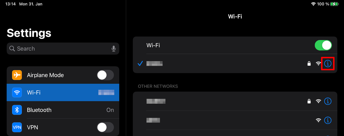 Screenshot: Settings