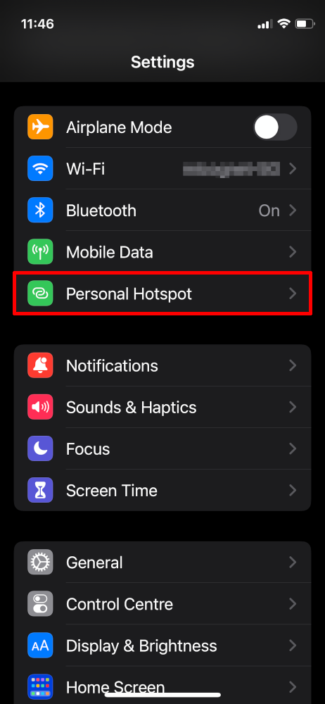 Screenshot: Settings