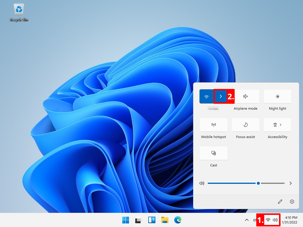 Screenshot: Quick Settings