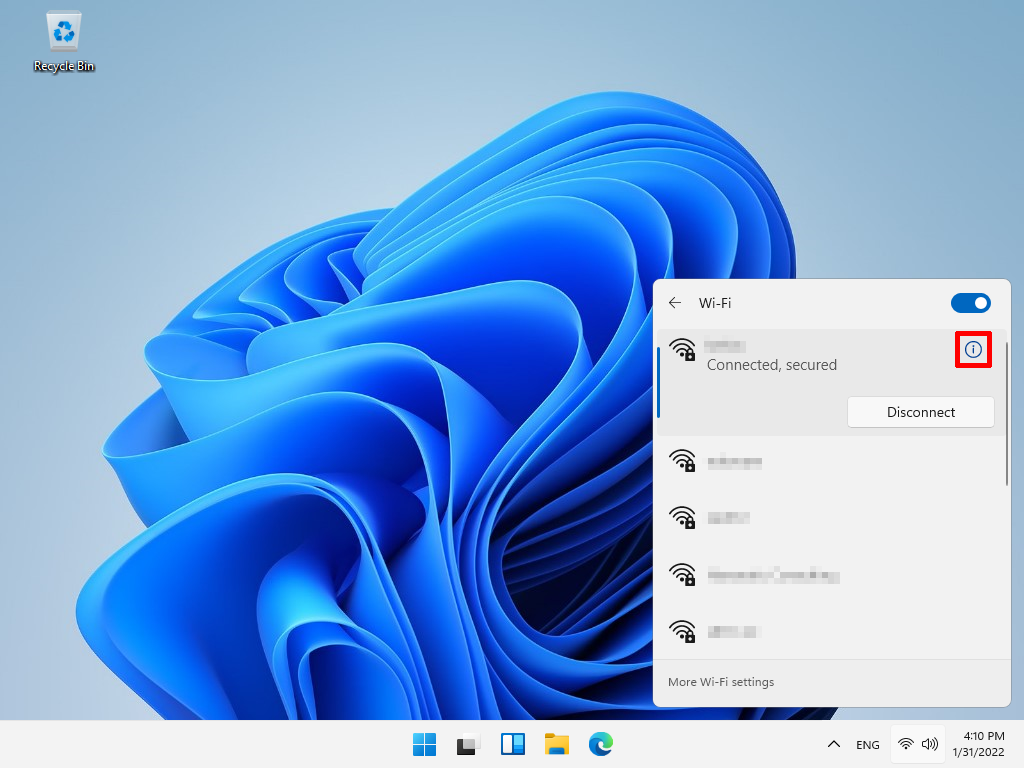 Screenshot: Wi-Fi