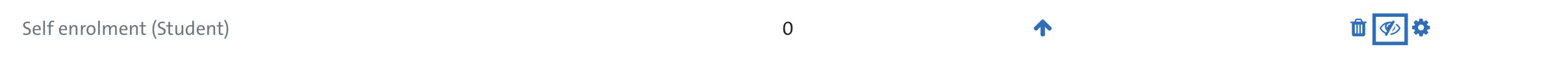 Fig.10: Enabled self-enrolment with eye icon not crossed out